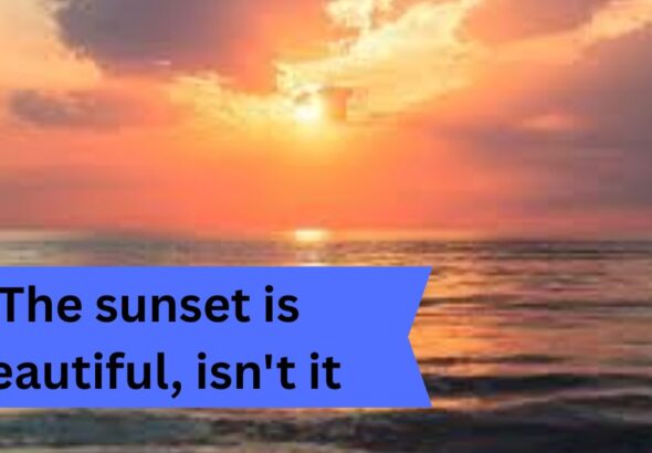 The sunset is beautiful